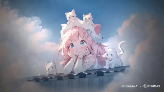 图片生动，耳朵动起来，眼睛一眨一眨的 by Hailuo AI Video Generator