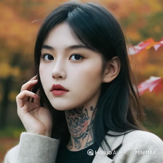 电影级光影，暖色调与冷色背景对比，一位乌黑长发的亚洲女性，轻抚自己光泽柔顺的长发，脖颈处有暗金色藤蔓纹身，佩戴复古墨镜和墨绿色宽檐礼帽，身穿丝绸质感吊带裙。她面对镜头时慵懒微笑，手指从发梢滑落至肩部，随后优雅转身，长发随风飘动，露出背影，礼帽微微倾斜，背景模糊的都市街道与霓虹灯光，超高清8K，写实与时尚插画混合风格，墨绿色礼帽:1.5”“脖颈纹身细节:1.3，动态平滑过渡 by Hailuo AI Video Generator