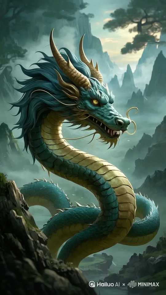 图片中的龙腾飞 飞起来 张嘴叫了一声 by Hailuo AI Video Generator