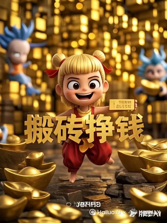 左摇+右摇+跟随+聚焦。哪吒开心的跳了起来！ by Hailuo AI Video Generator