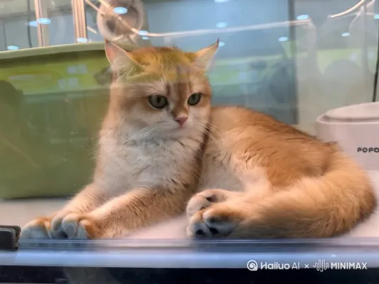 猫咪站起来，从兜里掏出ak枪，开枪蹦出来个鸡腿，把ak枪丢了肯鸡腿 by Hailuo AI Video Generator