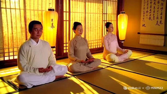 家人们，探索国学的宝藏，发现养生的独特之道！《道德经》中“致虚极，守静笃”揭示了养生的真谛：内心放空，极致宁静。在忙碌的生活中，我们学会慢下来，每天抽空静坐，闭目养神，让心灵归于宁静。

国学养生，不需昂贵的补品，只需简单的静心练习，就能让气血畅通，身体焕发活力。它是一种无需成本、易于实践的健康智慧，比任何药物都来得自然和有效。家人们，一起用国学的智慧，开启健康养生之旅，让身心充满活力！#国学养生 #道德经智慧 by Hailuo AI Video Generator