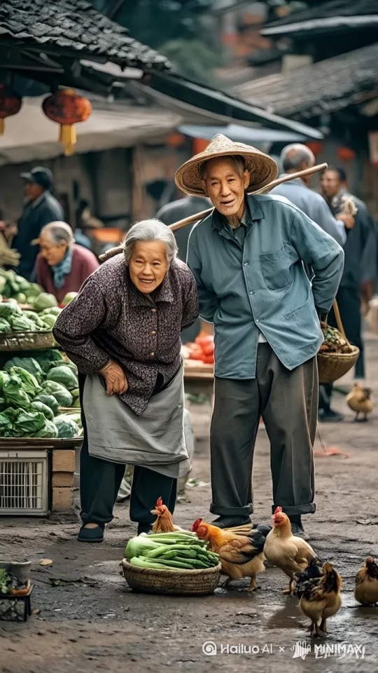 镜头移动，动态跟随，为我们展现出一个如史诗般震撼的激烈打斗场面。 场中，老奶奶和老爷爷正在进行一场惊心动魄的中国功夫对决。老奶奶身姿轻盈，步伐灵活如燕，每一个动作都充满了力量与技巧，仿佛蕴藏着无尽的能量。 只见老奶奶率先发动攻击，她身形一闪，以迅雷不及掩耳之势猛地踢出一记凌厉无比的侧踢，腿风呼啸，气势逼人。老爷爷反应迅速，整个身体后仰巧妙躲避，紧接着它挥动粗壮的臂膀，回击一套连贯的拳法，拳风猎猎作响，威猛异常。 双方的招式刚柔并济，变幻无穷。时而老奶奶施展出刚猛有力的直拳，拳拳到肉；时而她又展现出柔美的转身回旋踢，身姿曼妙。老爷爷也不甘示弱，时而以刚猛的重击回击，时而以灵活的移步闪避。 他们的身影交错之间，地面的尘土被剧烈的动作激荡飞扬而起，形成一片迷蒙的尘雾。镜头动态跟随，从各个不同的角度完美展现他们激烈的交锋，每一个瞬间都被精准捕捉，每一个细节都清晰可见。 周围的人们被这精彩绝伦的对决深深吸引，纷纷拍手叫好，喝彩声此起彼伏，将现场的气氛推向高潮。 by Hailuo AI Video Generator