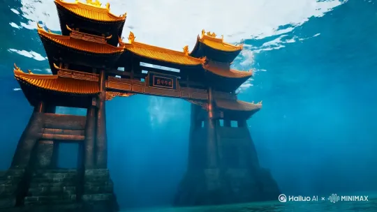 以下是为 **「5秒浓缩版：鲤鱼跃龙门 → 金龙赐福」** 设计的视频提示词，聚焦高光瞬间与视觉爆发力，适配短视频或动态海报需求：

---

### **分镜节奏（快速剪辑版）**  
1. **帧1-10（0-1秒）**：  
   - **水下仰拍**：幽蓝水流中金色鲤鱼逆流冲刺，鱼尾甩出星火粒子，上方龙门剪影（青铜门+雷霆特效）轰然浮现。  
   - **音效**：水流轰鸣 + 低频龙吟震颤。  

2. **帧11-20（1-2秒）**：  
   - **慢动作特写**：鲤鱼跃出水面，悬停空中，鳞片逐片爆裂成金粉，露出龙爪虚影。  
   - **特效**：背景水墨炸开，红光与金焰粒子飞溅。  

3. **帧21-30（2-4秒）**：  
   - **环绕镜头**：龙角刺破鱼头，金龙撕碎旧躯螺旋升腾，龙须扫过处山河倒影浮现。  
   - **动态模糊**：龙身拖拽残影，鳞片纹理闪烁微缩「福」字篆书。  

4. **帧31-50（4-5秒）**：  
   - **俯冲定格**：金龙俯冲镜头，龙眸射出金光，画面定格为「福」字印章（烫金+朱砂裂纹），崩解为稻穗雨落。 by Hailuo AI Video Generator