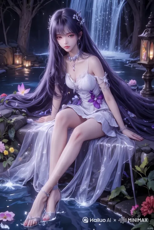 人物起身站立起来，自身旋转跳跃一圈，双脚离地跳起，给镜头一个飞吻 by Hailuo AI Video Generator