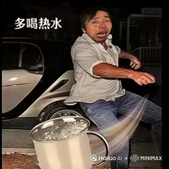 水杯从人物手上出发向原轨迹旋转发射 by Hailuo AI Video Generator