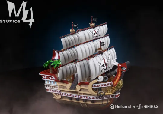 新品预售丨全员船-系列第十一弹丨红发香克斯船丨雷德.佛斯号
【预订时间】2025年03月10日
【产品】雷德.佛斯号
【规格】船身长16.5cm，搭配mega底座，透明棍子。
【定价】预定价：688元（定金188元，尾款500元）
【体数】限量200体
【其他】本次船只分件多达70多件，工艺复杂逼真，涂装采用新的涂装手法，过渡自然，阴影层次增多。
M4所有产品都有产品卡片赠送。 by Hailuo AI Video Generator