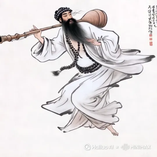 人物向前飞行，眼睛眨一眨，头旋转向前看，镜头跟随 by Hailuo AI Video Generator