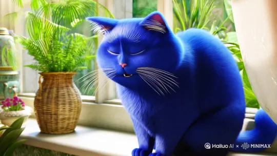 蓝色胖猫唱陈奕迅的苦瓜 by Hailuo AI Video Generator