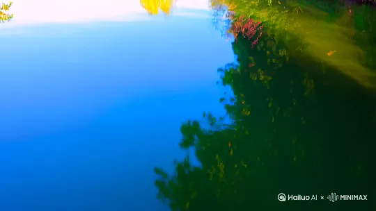 春天踏青旅行，镜头从清澈碧蓝的湖面开始，早上阳光洒向湖面，镜头转到湖边小路，路边有垂柳、樱花还有各种花草，路边有一对小情侣在晨跑，头戴耳机，身穿运动衣，树上还有小鸟。 by Hailuo AI Video Generator