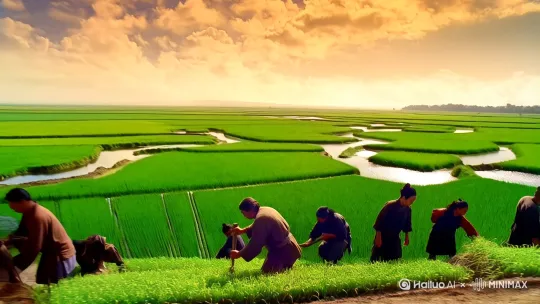 河姆渡人类生存情景 by Hailuo AI Video Generator