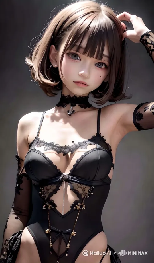 [推出,上升,下摇]模特右手拿起一个巨大的锤子，向你扔过来。 by Hailuo AI Video Generator