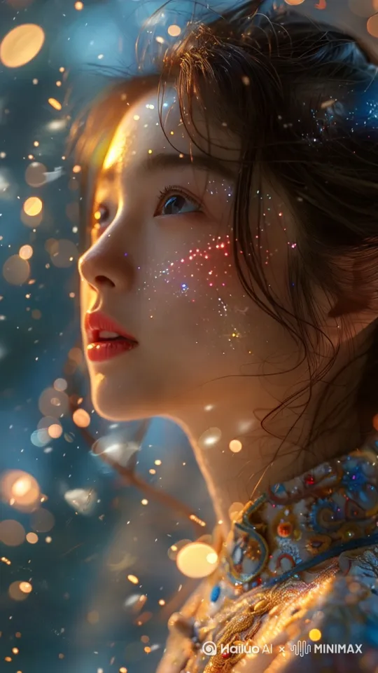 [左移,右摇]一个女孩看向镜头微笑 by Hailuo AI Video Generator