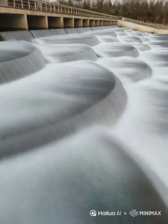 河水流动 飞跃上空 by Hailuo AI Video Generator