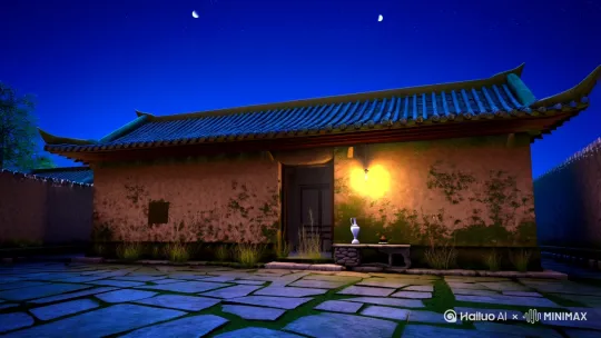 要创作一张符合你描述的80年代土墙瓦房夜晚场景的图片,我们可以从以下几个方面来构思和实现:
### 1. **整体氛围**
- **时间**:夜晚,天空深蓝,月亮和星星点缀其中。
- **光线**:微弱灯光,可以是挂在屋檐下的灯泡,或者放在石桌上的油灯,灯光昏黄,营造出一种温馨而宁静的氛围。
### 2. **建筑和结构**
- **土墙瓦房**:房屋主体为土墙,屋顶为传统瓦片,瓦片上有一些青苔,显示出岁月的痕迹。
- **宽敞的院子**:院子用石板或砖块铺成,缝隙间长着一些野草,显示出自然的气息。
### 3. **自然元素**
- **小菜园**:在院子的一个角落,有一个小菜园,里面种着一些常见的蔬菜,如白菜、萝卜等,菜园周围用竹篱笆围起来。
- **盛开的桃花**:在院子的另一侧,有一棵桃树,树上开满了粉红色的桃花,花瓣在微风中轻轻飘落。
- **大树**:院子中央有一棵大树,树干粗壮,枝叶繁茂,树下的阴影部分可以稍微暗一些,增加层次感。
### 4. **人文元素**
- **石桌石凳**:在大树下,有一套石桌石凳,石桌上有一些简单的茶具,或者一盏油灯。
- **人**:可以画一个或两个人坐在石凳上,穿着80年代的典型服装,如中山装或简单的布衣,表情安详,享受着夜晚的宁静。
### 5. **细节**
- **石磨**:在院子的一个角落,可以有一个石磨,显示出农村生活的特色。
- **灯光效果**:灯光从屋檐下或油灯中散发出来,形成一个温暖的光晕,照亮周围一小片区域。
- **背景**:远处的背景可以有一些模糊的田野或山丘,显示出乡村的广阔和宁静。
### 6. **颜色和色调**
- **整体色调**:以暖色调为主,黄色、橙色、棕色等,营造出温馨和怀旧的氛围。
- **对比度**:适当增加对比度,突出灯光和自然元素之间的对比。
### 7. **实现方式**
- **手绘**:如果你擅长绘画,可以用手绘的方式来实现这张图片。
- **数字绘画**:使用软件如Photoshop、Procreate等,进行数字绘画。
- **摄影合成**:如果手头有合适的素材,可以通过摄影和后期合成来实现。 by Hailuo AI Video Generator
