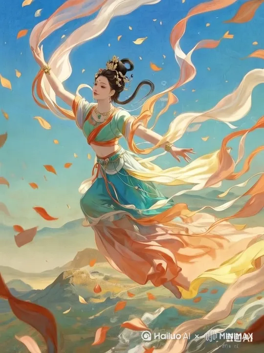敦敦煌飞天 by Hailuo AI Video Generator