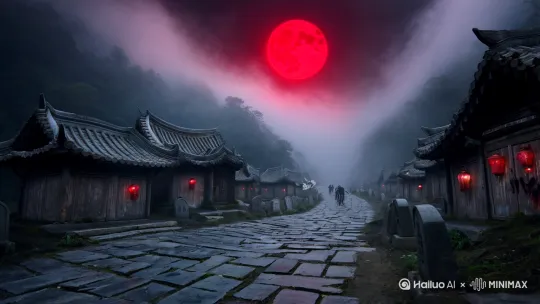 【阴森场景】
1. 湘西深山迷雾
2. 破败赶尸客栈
3. 血月古驿道
4. 腐烂青石板路
5. 阴兵借道密林
6. 纸钱飘飞坟场
7. 滴血符咒木门
8. 幽冥灯笼微光
9. 百年悬棺峭壁
10. 蛊虫萦绕苗寨 by Hailuo AI Video Generator