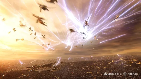 【震撼开场】
（画面：苍穹破碎，战神大陆广袤无垠，无数天骄御空激战，剑气纵横）
配音：
“战神大陆，天骄如云！血脉争锋，谁主沉浮？”

【冲突铺垫】
（画面：少年孤身立于废墟，手持染血战剑，眼神凌厉）
配音：
“他曾是蝼蚁，受尽屈辱；一朝觉醒，逆天改命！杀伐果断，踏尸山血海！”

【高潮迭起】
（画面：主角横扫千军，九天神光环绕，身后浮现神皇虚影）
配音：
“横扫九天十地，镇压万古天骄！以战证道，成就无上神皇！”

【作者背书】
（画面：书页翻动，闪现《七界武神》与《九天神皇》封面）
配音：
“玄幻大神叶之凡巅峰之作，640万字《七界武神》作者倾力打造！热血炸裂，爽感爆棚！”

【悬念收尾】
（画面：主角背影迈向星空，远处强敌环伺，战鼓雷鸣）
配音：
“万千强敌阻道，九天神魔皆颤！他的征途，是星辰还是毁灭？点击观看，见证传奇！”

【字幕+引导】
（画面：小说封面与“全网点击破亿”字样）
文字：
《九天神皇》全本完结，点击即享逆袭盛宴！

背景音乐：史诗级战歌渐强，配合刀剑碰撞与龙吟特效，营造燃炸氛围。

引用来源：

小说世界观与主线概述 138

作者叶之凡与《七界武神》关联 3410

剧情关键词“杀伐果断”“横扫九天” by Hailuo AI Video Generator