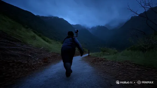 【场景1：黄昏山路】（低角度慢推镜头）
（踩碎枯枝声+呼吸声）
"粉丝投稿的坐标我标在地图上了，这座山头的义庄荒了60年，但村里老人说...每逢子时三更，总有个穿红嫁衣的女人蹲在房梁上数铜钱"
（运镜：GoPro低机位跟拍脚步特写→缓慢上摇至残破门匾，配合乌鸦惊飞音效）

【场景2：破败大堂】（环绕镜头+特写切换）
（手电筒光束扫过蜘蛛网）
"注意看这个雕花梁柱！东南角有被利器砍过的痕迹...等等！瓦罐底下压着13张褪色黄符，上面画的根本不是道家咒文——"
（运镜：360度环绕展示环境→突然急推至符咒特写，镜头轻微晃动模拟手抖）

【场景3：后院古井】（俯拍转第一视角）
（井绳吱呀声+水滴回声）
"井壁这些抓痕...是人的指甲！等等井底反光的是什么？（放大画面）这枚民国二十年的银元，和县志记载的货郎灭门案时间完全吻合！"
（运镜：无人机俯拍古井全貌→GoPro绑绳坠井拍摄，打光呈现金属反光）

【高潮运镜设计】（希区柯克变焦+快速剪辑）
（急促呼吸声+突然的撞击声）
"箱子打开了！里面是...（3秒黑屏留白）现在终于明白为什么要在每月初七贴新符，但更诡异的是——（镜头扫过门槛）我们带来的黄符少了一张！"
（运镜：手持镜头剧烈晃动→对准箱内黑暗做希区柯克式拉伸→定格在门槛外模糊红影）

【结尾悬念】（固定镜头+字幕冲击）
（老旧门轴转动声） by Hailuo AI Video Generator