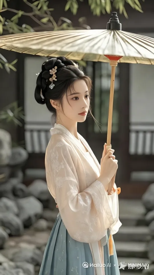 漫步雨中，小幅度动作，丝滑匀称 by Hailuo AI Video Generator
