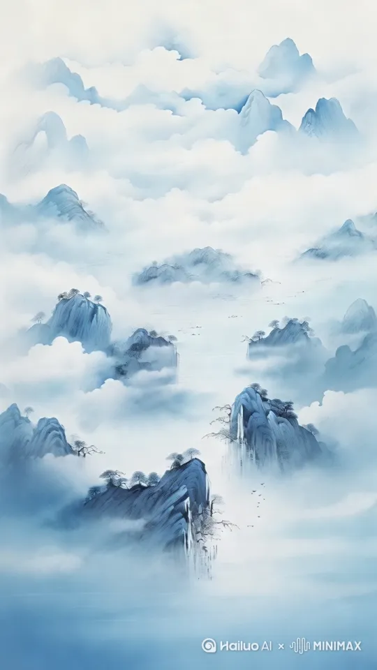 [固定镜头]图中流云飘动起来，飞鸟从树上飞起来 by Hailuo AI Video Generator