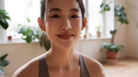 穿着瑜伽服，现在瑜伽教室里，介绍自己， 你好呀，我是向月，一个被旅行和健身“耽误”的野生生活家！
	 by Hailuo AI Video Generator