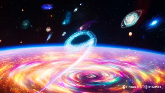 在超越三维时空的宇宙维度中，Uplifting Trance（升华出神音乐）不仅是声波的组合，更是一种能量编码和意识跃迁的媒介。它通过振动频率、节奏与旋律的叠加，构建了人类感官与高维存在之间的桥梁。 by Hailuo AI Video Generator