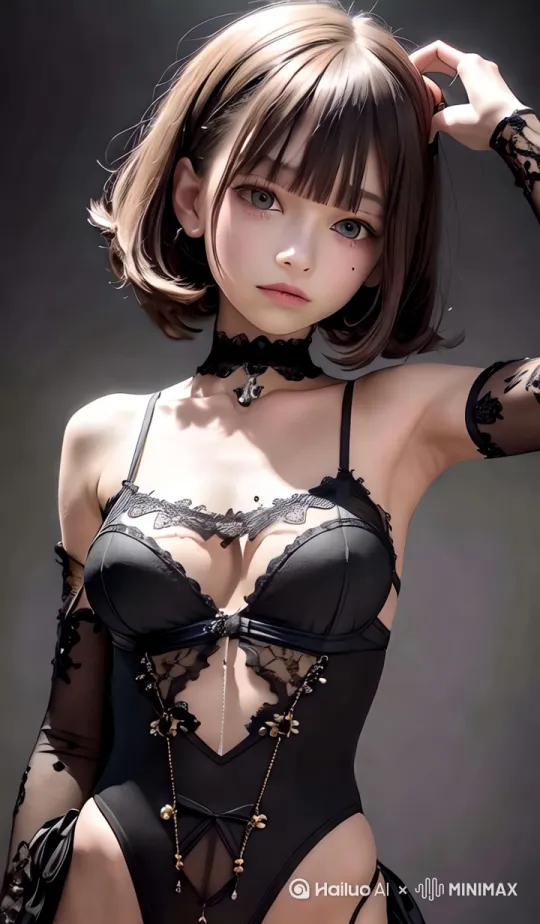 [变焦拉远]模特抬起右脚举过头顶，开始进行芭蕾舞表演。 by Hailuo AI Video Generator