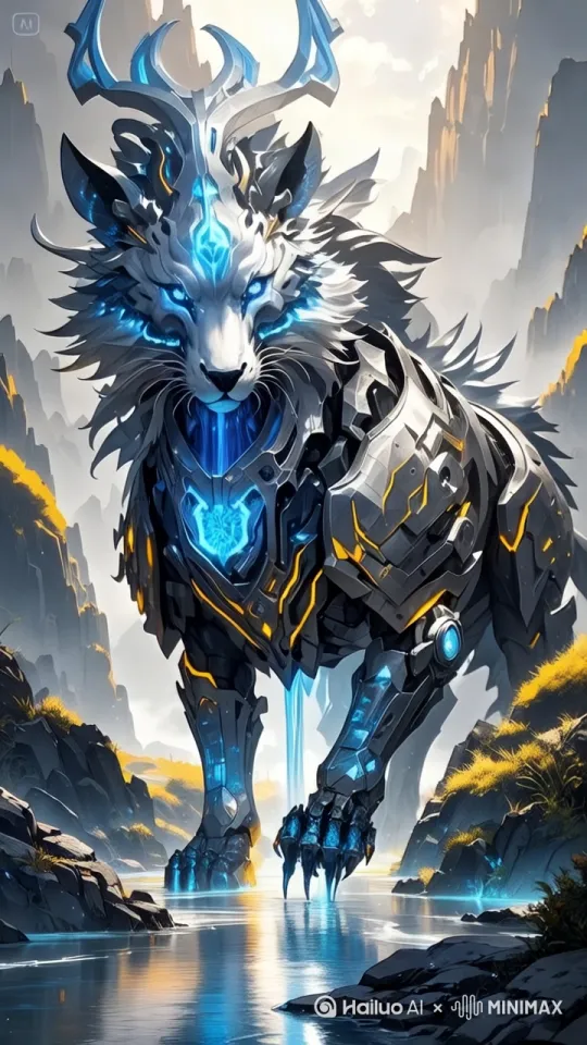 # 技术战斗指令（工程师用）
[量子墨染] [机械兽纹] [动态瞳孔矩阵]  
--ar 9:16 --chaos 75 --cyber_ink 3.2  
--anim_args "tail_motion=0.8; eye_focus=1.2"
-- 神兽特征编码器
神兽DNA = {
    瞳孔 = "斐波那契螺旋纹",  
    鳞片 = "纳米级镜面反射",  
    运动 = "双关节机械步态",  
    特效 = "能量脉动(频率0.8Hz)"
} by Hailuo AI Video Generator