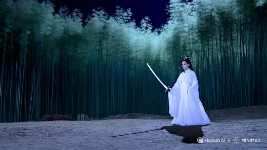 ## 视频文案：

**标题：** 侠女·花魁·猫

**画面：**

**(2) 决战刺客**

* **(0:25-0:30)**  月夜，竹林。白衣女子持剑而立，对面站着蒙面刺客。
* **(0:30-0:40)**  快速剪辑：刀光剑影，两人激烈交锋。
* **(0:40-0:45)**  特写：女子眼神坚定，一剑刺出。
* **(0:45-0:50)**  慢镜头：刺客中剑倒地，女子收剑，转身离去。

**(3) 归家抱猫**

* **(0:50-0:55)**  女子推开家门，一只橘猫亲昵地蹭着她的腿。
* **(0:55-1:00)**  女子抱起猫咪，温柔地抚摸。

**(4) 变身花魁**

* **(1:00-1:05)**  女子坐在梳妆台前，镜中映出她绝美的容颜。
* **(1:05-1:10)**  快速剪辑：女子换上华丽的红色古装，画上精致的妆容。
* **(1:10-1:15)**  女子手持团扇，款款走出房间。

**(5) 走进红楼**

* **(1:15-1:20)**  女子走进灯火辉煌的红楼，周围人声鼎沸。
* **(1:20-1:25)**  女子登上舞台，翩翩起舞，台下掌声雷动。

**(6) 结尾**

* **(1:25-1:30)**  特写：女子回眸一笑，百媚生。
* **(1:30-1:35)**  黑屏，字幕：“她，是侠女，也是花魁……”

**音乐：**

* 前半段：紧张激烈的武侠风格音乐。
* 后半段：柔美婉转的古风音乐。

**音效：**

* 刀剑碰撞声
* 猫咪叫声
* 掌声欢呼声

**其他：**

* 可以根据需要调整视频时长和节奏。
* 可以加入更多细节描写，例如女子的心理活动、周围环境等。
* 可以使用特效增强画面表现力。

**希望这个文案能帮到您！**[左移,推进,右摇] by Hailuo AI Video Generator