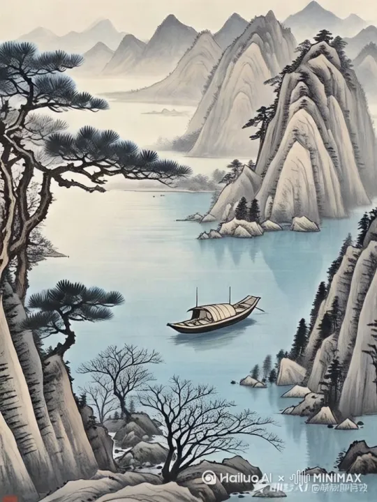 .
镜头运动：
远景推近：初始镜头从远景缓缓推近，逐渐聚焦到山峦的层叠轮廓。可以采用平滑的推镜头，结合轻微的摇镜头，模拟观众缓缓靠近画面的感觉。
环绕刻画：在推近的过程中，加入环绕镜头，围绕山峦进行360度旋转，展示山体的立体感和层次感。 by Hailuo AI Video Generator