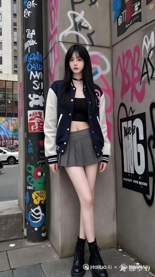 画面中美女双手叉腰臀部左右摇摆，动作柔美丝滑，眼神撩人，大师级运镜，头发衣服随着热舞动，超高清细节。 by Hailuo AI Video Generator