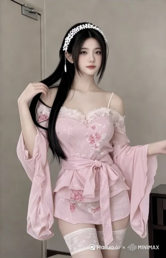 [上升,推进]让美女动起来[下降,拉远]跳个擦边舞 by Hailuo AI Video Generator