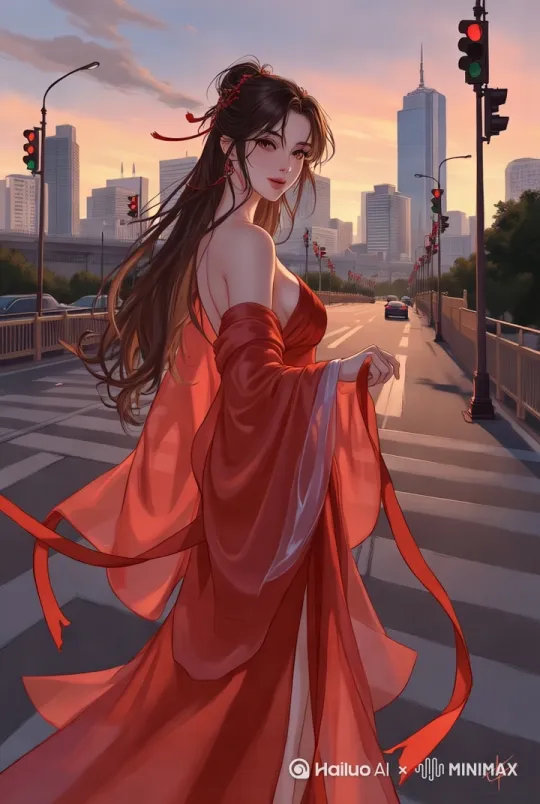 [跟随]人物灵动向前跑动，自然跑动，有灵动之美。 by Hailuo AI Video Generator
