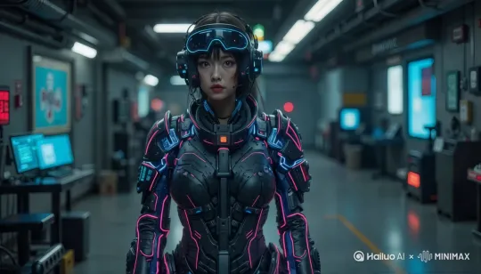 女生缓慢的向前走，镜头跟随着缓慢的向后退 by Hailuo AI Video Generator