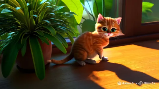 小猫照顾人类 by Hailuo AI Video Generator