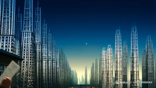 【霓虹未眠人】
钢筋森林里，三十岁的秒针划破眼角细纹。写字楼灯火烫伤黎明，地铁隧道吞没最后一声叹息。泡面雾气氤氲着简历上的理想主义，出租屋晾衣绳悬挂着父母催婚的尾音。他们以孤岛姿态泅渡人海，把相亲角红绳系成领带，将学区房报价折成千纸鹤。当城市天际线切割月光时，总有人攥紧褪色的录取通知书，在通勤路上继续撰写未删减的人生剧本——以清醒的钝痛，对抗时代温柔的绞杀。 by Hailuo AI Video Generator