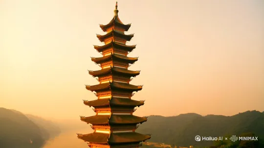 [推进,上升]黄鹤楼的我 by Hailuo AI Video Generator