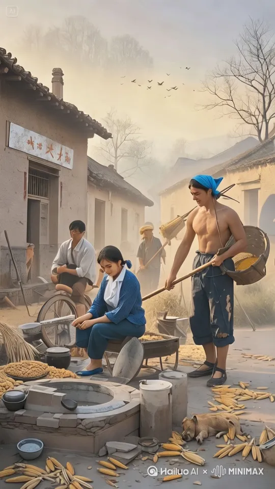 动态场景描述提示词:
丰收季节的活力乡村全景动画,柔和的晨光洒满画面
中年农夫动态循环:手持木槌反复捶打玉米堆,汗珠飞溅特写
农妇侧身弯腰动态:持续翻动晾晒的玉米粒,围裙随风飘动
背景村民动作组:挑担行走的轨迹/挥动耙子/传递箩筐的连续动作
三维玉米粒子特效:地面玉米被风吹起滚动,空中扬起金色谷屑
动态环境元素:炊烟袅袅的土屋群,摇曳的槐树叶片,飘动的晾衣绳
飞鸟群动画:白鹭以V字形队列掠过泛起涟漪的池塘水面
文字动态效果:"AI"字样悬浮旋转发光,"出席大帅"牌匾流光溢彩
自然运动细节:篱笆上的牵牛花缓慢绽放,草堆旁鸡群啄食走动
整体运动协调:所有元素保持节奏统一的田园韵律,镜头缓慢平移展示全景
技术增强关键词:
Cinematic movement, fluid motion transitions, parallax scrolling effect, particle simulation, procedural animation, dynamic foliage system, ambient motion blur, 8K UHD detail by Hailuo AI Video Generator