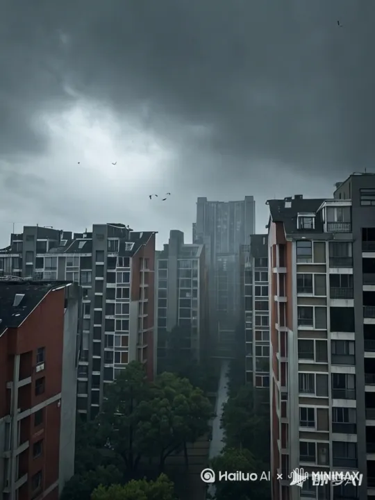 用镜头仰视的方式拍摄天空中硕大无比的外星飞行物的底部，无法看清全貌，只有局部一小部分，整体画面体现极具科幻色彩。超现实主义，不要体现飞行物的全貌！飞行物要在云雾中，很模糊看不清！[上摇,拉远] by Hailuo AI Video Generator