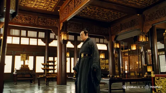 应侯范雎 范雎是秦国的相国，是秦昭襄王的重要谋士。他以“远交近攻”策略帮助秦国扩张，但随着秦国内部权力斗争的加剧，他逐渐感到不安。文中描绘了他因担心被取代而恐惧的心理 by Hailuo AI Video Generator