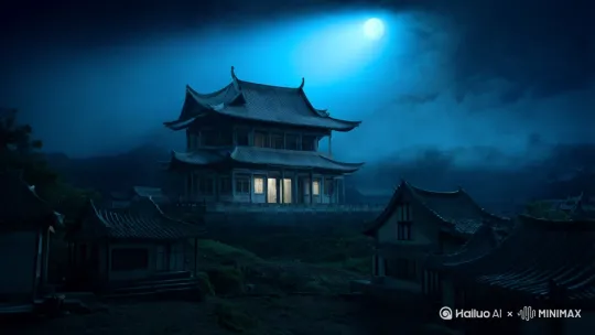 ### 《子夜囍》

#### 第一章：夜半唢呐

江苏省的一个偏远小镇，夜色如墨，笼罩着古老的村落。村子尽头，有一座废弃已久的宅子，名为“沈家大宅”。据说，这座宅子曾是一个显赫家族的居所，但在民国时期，一场突如其来的变故让这个家族一夜之间消失得无影无踪。自那以后，沈家大宅便成了村民们口中的“鬼宅”，无人敢靠近。

某个子夜，月光透过厚重的云层洒在沈家大宅的青砖灰瓦上，空气中弥漫着一股说不出的阴森。突然，一阵悠扬的唢呐声划破了夜的寂静，仿佛从遥远的地方传来，又似乎就在耳边回荡。声音越来越近，越来越清晰，竟像是从大宅深处传来。

村里的老人们常说，子夜时分听到唢呐声，便是有鬼魂在迎亲。村民们纷纷紧闭门窗，不敢出声，生怕被这诡异的乐声勾了魂去。

#### 第二章：梁上绣鞋

沈家大宅内，灰尘覆盖的家具和蛛网密布的角落，无不显示出这座宅子的荒凉。然而，在大厅的中央，一根粗壮的梁木横跨屋顶，悬挂着一双民国时期的鸳鸯绣鞋。绣鞋精致无比，鞋面上绣着一对栩栩如生的鸳鸯，仿佛在水中嬉戏。

这双绣鞋，正是当年沈家大小姐沈婉儿的嫁妆。传说，沈婉儿在出嫁前夕突然失踪，而她的未婚夫也在同一天暴毙家中。自那以后，沈家大宅便开始传出闹鬼的传闻。

绣鞋在微风中轻轻晃动，仿佛在诉说着那段未了的姻缘。突然，绣鞋的影子在烛光的映照下，竟化作一对翩翩起舞的鸳鸯，在空中盘旋片刻后，又悄然消失。

#### 第三章：绿色喜烛

在大宅的深处，一间尘封已久的婚房内，一对喜烛静静燃烧着。奇怪的是，烛火并非寻常的红色，而是诡异的绿色。绿色的火焰跳跃着，映照在墙壁上，形成一个个扭曲的影子。

婚房内，摆放着一张古老的婚床，床上铺着绣有龙凤呈祥的红绸被褥。床边，一架古旧的梳妆台静静伫立，台上摆放着一面铜镜，镜面已经斑驳不堪。

突然，婚房的门吱呀一声缓缓打开，一个身穿红色嫁衣的女子身影出现在门口。她的面容被红盖头遮住，看不真切，但她的脚步轻盈，仿佛在飘动。

女子缓缓走进婚房，来到喜烛前，轻轻吹灭了绿色的火焰。房间瞬间陷入一片黑暗，只剩下窗外透进来的微弱月光。

#### 第四章：未了姻缘

女子在黑暗中轻声叹息，声音中带着无尽的哀怨。她缓缓揭开红盖头，露出一张苍白而美丽的面容，正是当年失踪的沈婉儿。

沈婉儿凝视着婚床，眼中流露出深深的思念。她轻轻抚摸着床上的被褥，仿佛在回忆着过去的时光。

原来，当年沈婉儿并非失踪，而是被奸人所害，含冤而死。她的未婚夫也在得知真相后，悲痛欲绝，自尽身亡。两人的魂魄无法安息，便在这沈家大宅中徘徊不去。

子夜时分，正是阴阳交替之际，沈婉儿和她的未婚夫便在这时重聚，以另一种方式完成他们未了的姻缘。

#### 第五章：真相大白

村民们对沈家大宅的传闻半信半疑，直到有一天，一个年轻的考古学家来到村里。他对沈家大宅的历史产生了浓厚的兴趣，决定深入探究。

经过一番调查，考古学家发现了一段被尘封的往事。原来，沈家大宅当年曾卷入一场政治斗争，沈婉儿和她的未婚夫正是这场斗争的牺牲品。

考古学家将这段历史公之于众，村民们这才明白，沈家大宅的诡异传闻并非鬼魂作祟，而是历史遗留的悲剧。

#### 第六章：魂归故里

在考古学家的帮助下，沈婉儿和她的未婚夫的遗骸被重新安葬在村外的墓地中。村民们为他们举行了隆重的葬礼，以告慰他们的在天之灵。

自那以后，沈家大宅的唢呐声和绿色喜烛便再也没有出现过。村民们也逐渐淡忘了那段诡异的往事，生活恢复了往日的平静。

然而，在某个子夜，当月光洒在沈家大宅的屋顶上时，偶尔还能听到风中传来轻轻的叹息声，仿佛在诉说着那段未了的姻缘。

### 结尾

沈家大宅的故事，成为了村民们茶余饭后的谈资，也成为了考古学家们研究的对象。但对于沈婉儿和她的未婚夫来说，他们的爱情故事终于在另一个世界得以圆满。

子夜囍，囍未了，阴阳相隔情难断。

--- by Hailuo AI Video Generator