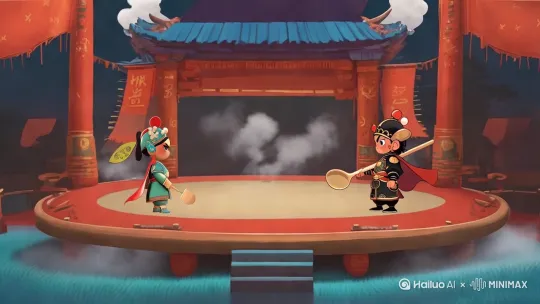 烟雾萦绕，旗子飘动，镜头偏移[推进,上升] by Hailuo AI Video Generator