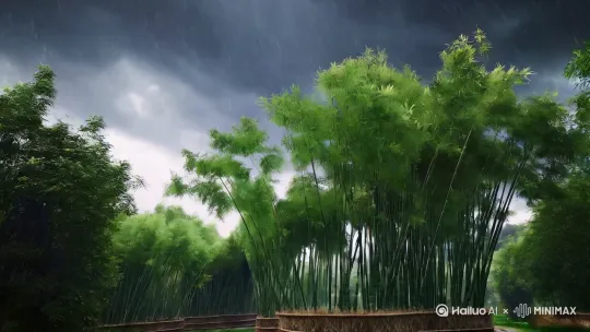 以郑板桥的竹石为题，做一个分镜视频，加音效配音！突出风吹雨打下石竹的坚韧不拔 by Hailuo AI Video Generator