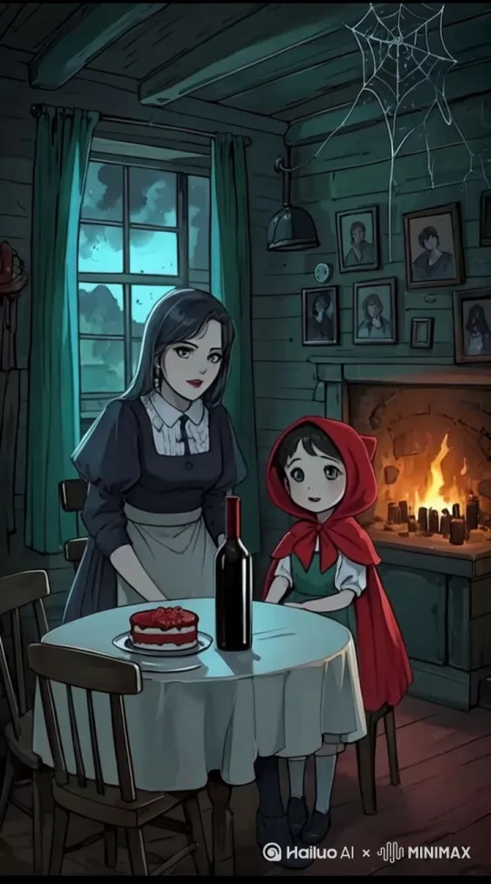 女孩起身对妈妈说话，禁扭曲禁畸形，禁模糊 by Hailuo AI Video Generator