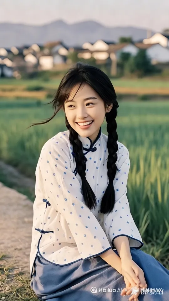 [变焦拉远]农村20岁清纯美女 by Hailuo AI Video Generator