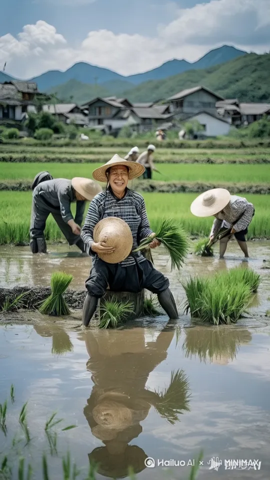水里跳出许多公鸡，人们面目狰狞，表情夸张拿出机枪向水中公鸡快速射击，疯狂射击 by Hailuo AI Video Generator