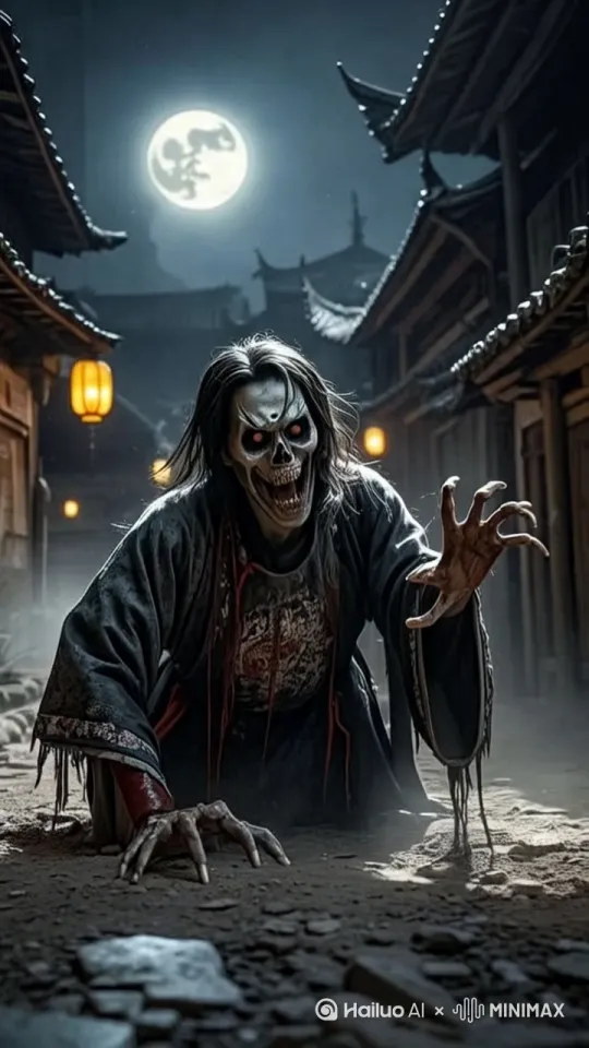 图中人物向镜头爬来，越来越近[拉远] by Hailuo AI Video Generator