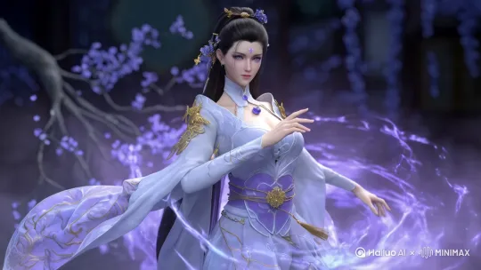 意味深长的看着对面，微笑道。背景远古战场，3D古装风格 by Hailuo AI Video Generator