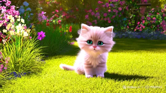 可爱的小猫咪突然拔枪射击 by Hailuo AI Video Generator